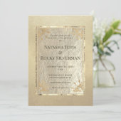 Museum Gold Affair Wedding & Party Kaart (Staand voorkant)