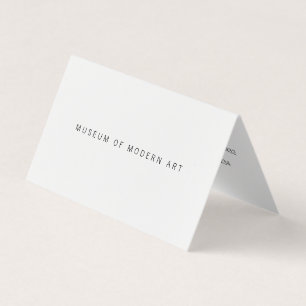 Museum Minimal Center voor en achter twee bedrijve Visitekaartjes