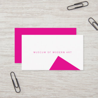 Museum Minimale Hoek Voorkant en Effen Achterkant Visitekaartje