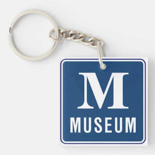 Museum Sign Sleutelhanger (Voorkant)