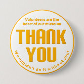 Museumvrijwilliger Dank u Button (Voorkant)