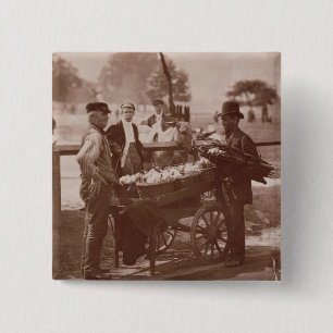 Mush Faker and Ginger Beer Maker, uit 'Street Lif' Vierkante Button 5,1 Cm