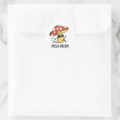 Mush-vroom Funny Fast Mushroom Pun Ronde Sticker (Tas)