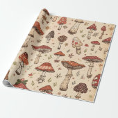 Mushroom Cadeaupapier (Uitgerold)