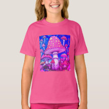 Mushroom City-Colorful Red + Yellow Mushrooms on  