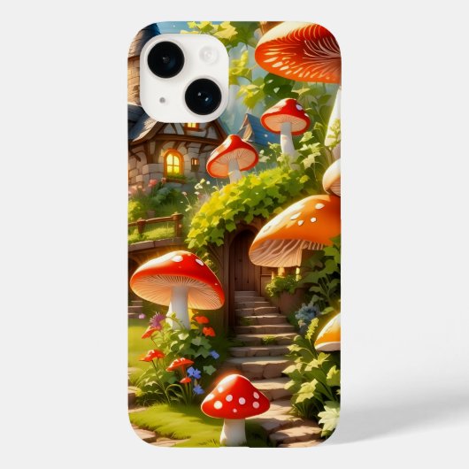 Mushroom city iPhone case (Achterkant)