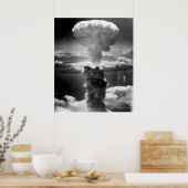 MUSHROOM CLOUD over HIROSHIMA 1945 Poster (Keuken)