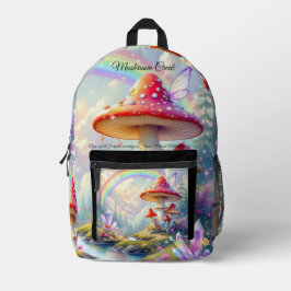 Mushroom Creek Back Pack Bedrukte Rugzak