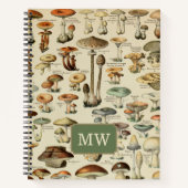  Mushroom Custom Monogram Journal Notitieboek (Voorkant)