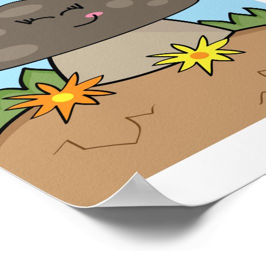 Mushroom Design #2 Illustratie Print Kinder (Hoek)