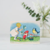 Mushroom Easter Postcard Feestdagenkaart (Staand voorkant)