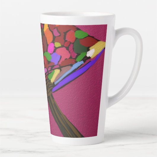 Mushroom Face Character Art Large Mug (Droite)