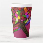 Mushroom Face Character Art Large Mug Latte Mok (Voorkant)