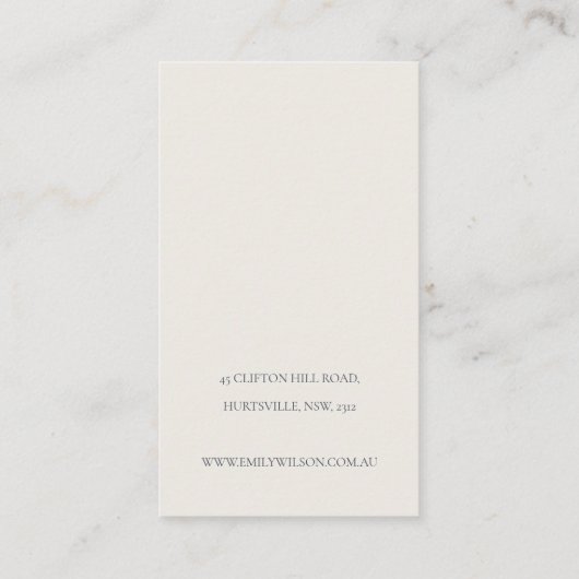 Mushroom Fern Foliage Stud Earning Display Visitekaartje (Achterkant)