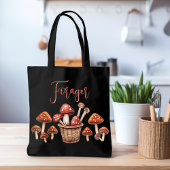 Mushroom Forager Zwarte Canvas tas
