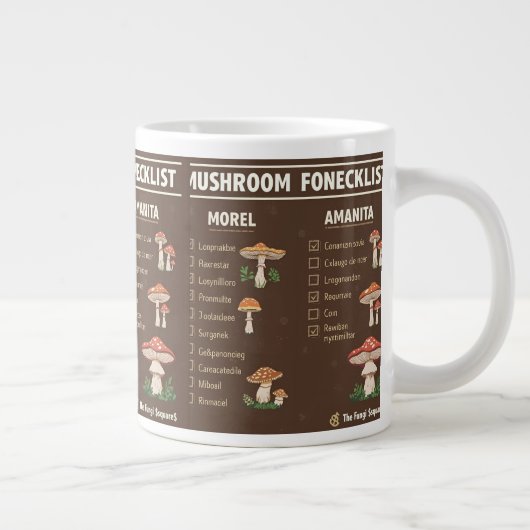 Mushroom Foraging Checklist Mug (Droite)