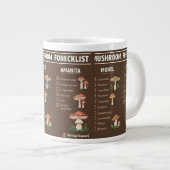 Mushroom Foraging Checklist Mug Extra Grote Beker (Voorkant rechts)