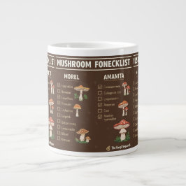 Mushroom Foraging Checklist Mug Extra Grote Beker