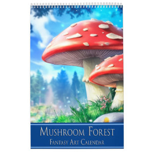 Mushroom Forest Fantasy Art Kalender