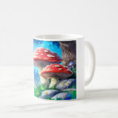 Mushroom Forest Fantasy Art Koffiemok (Voorkant rechts)