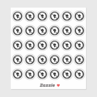 Mushroom Free Wedding Place Card Mini Food Allergy Sticker