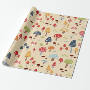 Mushroom Fungi Unisex Woodland Kathrin Legg Cadeaupapier