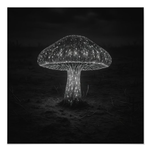 Mushroom Glow - Photo Print Foto Afdruk (Voorkant)