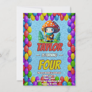 Mushroom Guardian Invitation d'anniversaire person