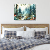 Mushroom Hollow Natuur Forest Creek Canvas Afdruk (Insitu (Slaapkamer))