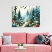 Mushroom Hollow Natuur Forest Creek Canvas Afdruk (Insitu (Woonkamer))