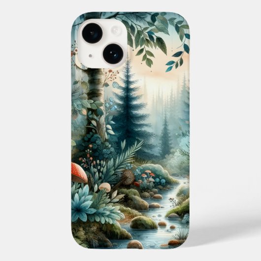 Mushroom Hollow Natuur Forest Creek Case-Mate iPhone Case (Achterkant)