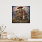 Mushroom House Poster (Keuken)