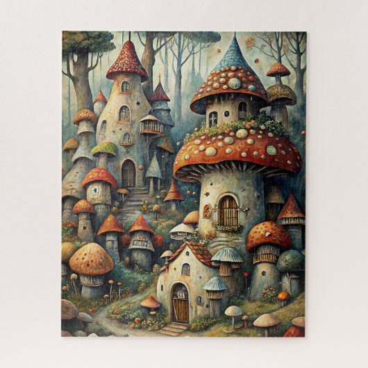 Mushroom House Puzzel (Verticaal)