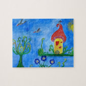 Mushroom House Puzzel met geschenkdoos (Horizontaal)