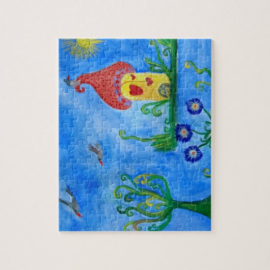 Mushroom House Puzzle avec boîte cadeau (Vertical)