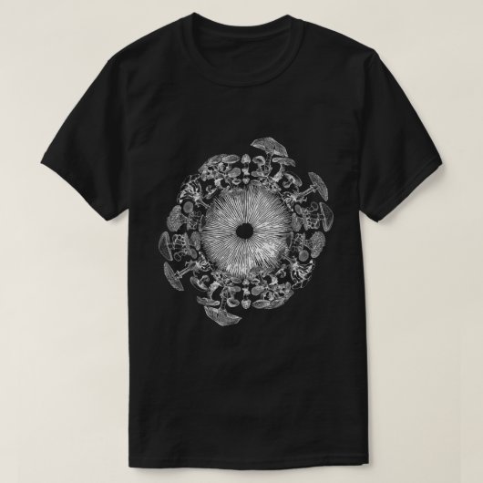 Mushroom Iris Spore Print Mycology Art Shirt (Design voorkant)