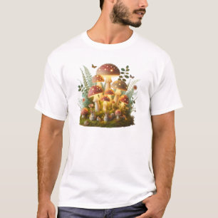 Mushroom Magic - grillige boskunst T-shirt