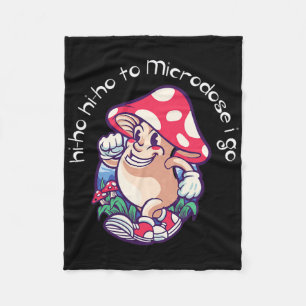 Mushroom Microdosering Geestelijke Gezondheidsbewu Fleece Deken