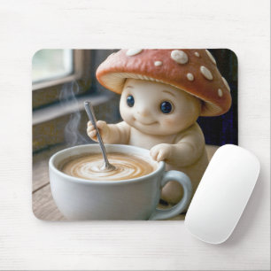 Mushroom Munchkin roeren koffie in de ochtend Muismat