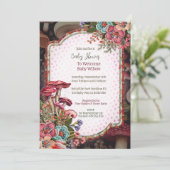 Mushroom Nature Fête Douche Invitation (Debout devant)