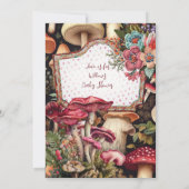 Mushroom Nature Fête Douche Invitation (Dos)