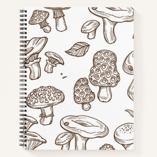 Mushroom pattern notitieboek (Voorkant)