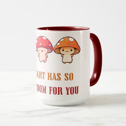 Mushroom Puns - Mijn hart heeft zo veel-ruimte voo Mok (Voorkant rechts)