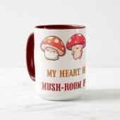 Mushroom Puns - Mijn hart heeft zo veel-ruimte voo Mok (Voorkant links)