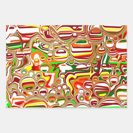 Mushroom Retro Nostalgische Abstracte Popart Inpakpapier Vel (Voorkant 2)