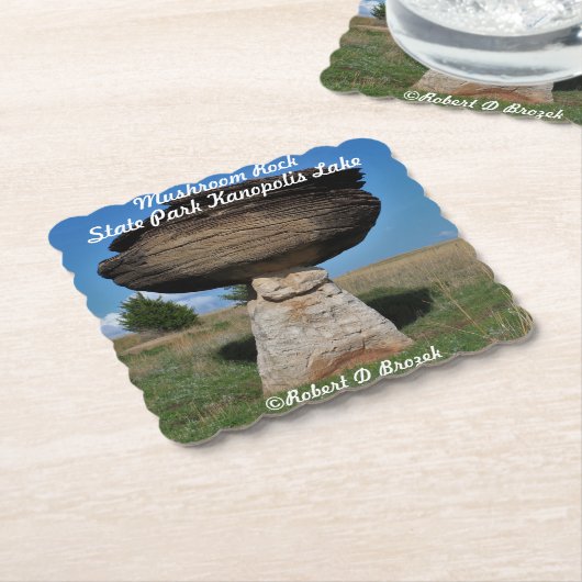 Mushroom Rock State Park Kartonnen Onderzetters (Gebogen)