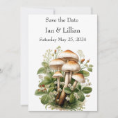 Mushroom Rustic Save the Date Kaart (Voorkant)