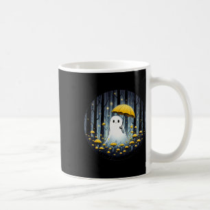 Mushroom Spooky Ghost Halloween Gele Paraplu Koffiemok