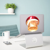Mushroom sticker red modern  (Laptop op bureau)