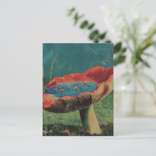 Mushroom Swimming Pool Briefkaart (Staand voorkant)